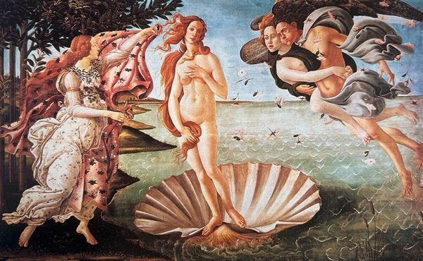 Krása a vůně po tisíciletí láká člověka. Sandro Botticeli: Zrození Venuše.