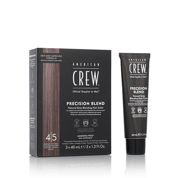 American Crew CLASSIC: PRECISION BLEND Natural Gray Coverage 4-5 Medium Natural 3 x 40 ml
