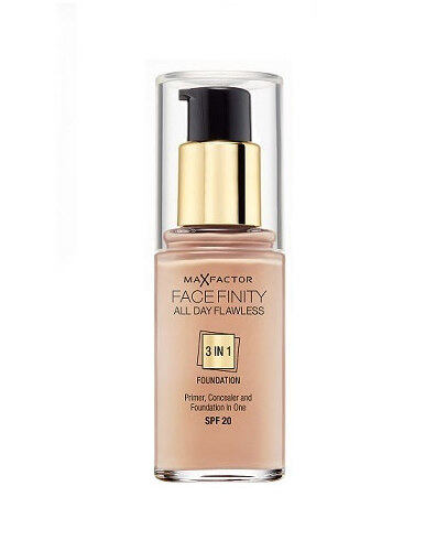 Max Factor All Day Flawless 3 in 1 Facefinity Foundation Make-Up SPF 20 30 ml