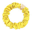 By Eloise London Gold Heart Silk Scrunchie - Mellow Yellow